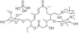 结构式 CAS# 137330-13-3, 替米考星磷酸盐
