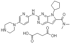 结构式 CAS# 1374639-75-4, LEE011 琥珀酸盐