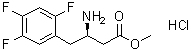 结构式 CAS# 1374985-05-3, (betaR)-beta-氨基-2,4,5-三氟苯丁酸甲酯盐酸盐