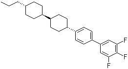 trans,trans-4'-(4'-Propylbicyclohexyl-4-yl)-3,4,5-trifluorobiphenyl molecular structure (CAS 137529-41-0)