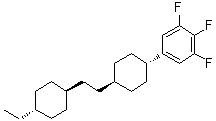 结构式 CAS# 137529-57-8, 5-[反式-4-[2-(反式-4-乙基环己基)乙基]环己基]-1,2,3-三氟苯