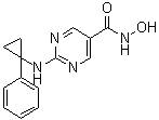 结构式 CAS# 1375465-91-0, N-羟基-2-[(1-苯基环丙基)氨基]-5-嘧啶甲酰胺