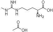 N5-[Imino(methylamino)methyl]-D-ornithine monoacetate molecular structure (CAS 137694-75-8)