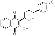 structure of CAS# 137732-39-9, 2-[cis-4-(4-Chlorophenyl)cyclohexyl]-3-hydroxy-1,4-naphthalenedione