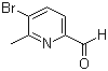 5-Bromo-6-methylpicolinaldehyde molecular structure (CAS 137778-18-8)