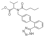 structure of CAS# 137863-17-3, Valsartan methyl ester;N-(1-Oxopentyl)-N-[[2'-(1H-tetrazol-5-yl)[1,1'-biphenyl]-4-yl]methyl]-L-valine methyl ester