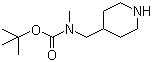 tert-Butyl methyl(piperidin-4-ylmethyl)carbamate molecular structure (CAS 138022-04-5)