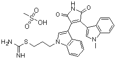 structure of CAS# 138489-18-6, Bisindolylmaleimide IX methanesulphonate salt;Ro 31-8220 methanesulfonate