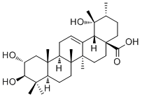 结构式 CAS# 13850-16-3, 委陵菜酸; 2Α,19Α-二羟基熊果酸
