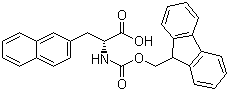 structure of CAS# 138774-94-4, (R)-N-Fmoc-2-Naphthylalanine;Fmoc-3-(2-Naphthyl)-D-alanine; N-(9-Fluorenylmethoxycarbonyl)-2-naphthyl-D-alanine
