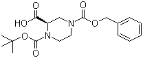 (2R)-Piperazine-1,2,4-tricarboxylic acid 4-benzyl ester 1-tert-butyl ester molecular structure (CAS 138775-02-7)