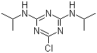 structure of CAS# 139-40-2, Propazine;2,4-Bis(isopropylamino)-6-chloro-1,3,5-triazine; 2-Chloro-4,6-bis(isopropylamino)-s-triazine; 6-Chloro-N,N'-bis(1-methylethyl)-1,3,5-triazine-2,4-diamine