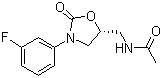结构式 CAS# 139071-79-7, (S)-N-[[3-(3-氟苯基)-2-氧代-5-恶唑烷基]甲基]乙酰胺