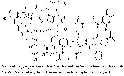 structure of CAS# 1391-36-2, Lancovutide;Duramycin
