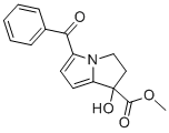 structure of CAS# 1391051-90-3, Ketorolac EP Impurity G;(+/-)-Methyl 5-benzoyl-1-hydroxy2,3-dihydro-1H-pyrrolizine-1-carboxylate