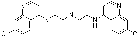 structure of CAS# 1391426-22-4, N2-(7-Chloro-4-quinolinyl)-N1-[2-[(7-chloro-4-quinolinyl)amino]ethyl]-N1-methyl-1,2-ethanediamine;Lys 01