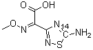 (Z)-5-Amino-alpha-(methoxyimino)-1,2,4-thiadiazole-5-<sup>14</sup>C-3-acetic acid molecular structure (CAS 139183-37-2)