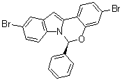 structure of CAS# 1392102-38-3, (6S)-3,10-Dibromo-6-phenyl-6H-indolo[1,2-c][1,3]benzoxazine