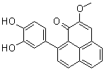 structure of CAS# 1392307-42-4, 9-(3,4-Dihydroxyphenyl)-2-methoxy-1H-phenalen-1-one