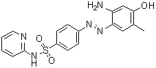 结构式 CAS# 1395084-25-9, 4-[(1E)-2-(2-氨基-4-羟基-5-甲基苯基)偶氮]-N-2-吡啶基苯磺酰胺