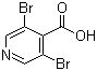 结构式 CAS# 13958-91-3, 3,5-二溴吡啶-4-甲酸