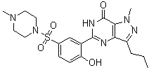 structure of CAS# 139755-91-2, O-Desethyl sildenafil;5-[2-Hydroxy-5-(4-methylpiperazinylsulfonyl)phenyl]-1-methyl-3-n-propyl-1,6-dihydro-7H-pyrazolo[4,3-d]pyrimidin-7-one
