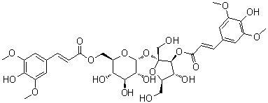 structure of CAS# 139891-98-8, 3',6-Disinapoylsucrose;beta-D-(3-O-Sinapoyl)-fructofuranosyl-(2→1)-alpha-D-[6-O-sinapoyl]-glucopyranoside