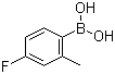 4-Fluoro-2-methylphenylboronic acid molecular structure (CAS 139911-29-8)