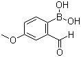 结构式 CAS# 139962-95-1, 4-甲氧基-2-甲酰基苯硼酸; 2-醛基-4-甲氧基苯硼酸