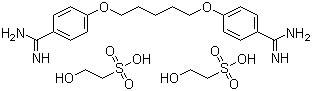 Pentamidine isethionate molecular structure (CAS 140-64-7)