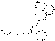 structure of CAS# 1400742-41-7, 1-(5-Fluoropentyl)-1H-indole-3-carboxylic acid 8-quinolinyl ester