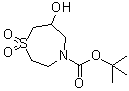 Tetrahydro-6-hydroxy-1,4-thiazepine-4(5H)-carboxylic acid 1,1-dimethylethyl ester 1,1-dioxide molecular structure (CAS 140217-83-0)