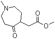Hexahydro-1-methyl-5-oxo-1H-azepine-4-acetic acid methyl ester molecular structure (CAS 14037-05-9)
