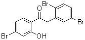 structure of CAS# 1403991-85-4, 1-(4-Bromo-2-hydroxyphenyl)-2-(2,5-dibromophenyl)ethanone