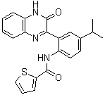 结构式 CAS# 1404437-62-2, N-[2-(3,4-二氢-3-氧代-2-喹喔啉基)-4-(1-甲基乙基)苯基]-2-噻吩甲酰胺