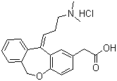 结构式 CAS# 140462-76-6, 盐酸奥洛他定; (Z)-11-[3-(二甲基氨基)亚丙基]-6,11-二氢二苯并[b,e]氧杂卓-2-乙酸盐酸盐