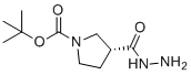 structure of CAS# 1407997-80-1, (R)-1-Boc-pyrrolidine-3-carboxylic acid hydrazide;tert-butyl (3R)-3-(hydrazinecarbonyl)pyrrolidine-1-carboxylate