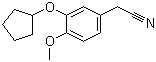 结构式 CAS# 141333-36-0, 3-(环戊基氧基)-4-甲氧基苯乙腈
