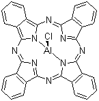 Aluminum phthalocyanine chloride molecular structure (CAS 14154-42-8)
