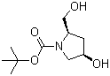结构式 CAS# 141850-54-6, (2R,4R)-4-羟基-2-(羟甲基)-1-吡咯烷羧酸叔丁酯