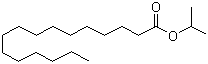 Isopropyl palmitate molecular structure (CAS 142-91-6)