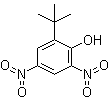structure of CAS# 1420-07-1, 4,6-Dinitro-2-tert-butylphenol;DNTBP; Dinoterb; Dinoterbe; Herbogil; NSC 166496; Stirpan Forte; Veraline Creme