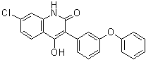结构式 CAS# 142326-59-8, 7-氯-4-羟基-3-(3-苯氧基苯基)-2(1H)-喹啉酮