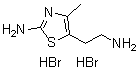 结构式 CAS# 142457-00-9, 2-氨基-4-甲基-5-噻唑乙胺二氢溴酸盐