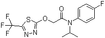 结构式 CAS# 142459-58-3, 氟噻草胺; N-(4-氟苯基)-N-异丙基-2-[5-(三氟甲基)-1,3,4-噻二唑-2-基氧基]乙酰胺