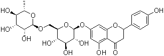 structure of CAS# 14259-46-2, Narirutin;(S)-7-[[6-O-(6-Deoxy-alpha-L-mannopyranosyl)-beta-D-glucopyranosyl]oxy]-2,3-dihydro-5-hydroxy-2-(4-hydroxyphenyl)-4H-1-benzopyran-4-one