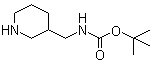 结构式 CAS# 142643-29-6, 3-Boc-氨甲基哌啶; 3-叔丁氧羰基氨甲基哌啶