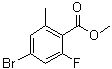 结构式 CAS# 1427409-40-2, 4-溴-2-氟-6-甲基苯甲酸甲酯