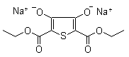 结构式 CAS# 14282-56-5, 3,4-二羟基-2,5-噻吩二甲酸 2,5-二乙酯钠盐