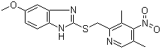 4-Desmethoxy-4-nitro omeprazole sulfide molecular structure (CAS 142885-91-4)